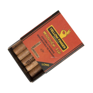 Filtro wooden tip long (1 u) yellow finger