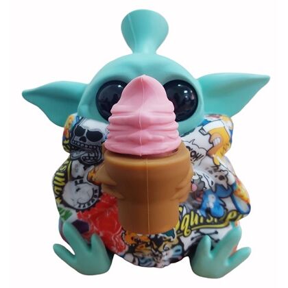 BAY3.jpg Alien Smiley Bong de Silicona con Piezas Desmontables 13cm