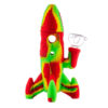 COHETE-1.jpg Rocket Bong de Silicona Rasta con Luces LED Brillantes 20cm