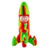 COHETE1-1.jpg Rocket Bong de Silicona Rasta con Luces LED Brillantes 20cm