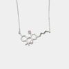 COLGANTE1.jpg COLGANTE MOLÉCULA THC DE PLATA ESTERLINA - PIEDRAS ROSAS - 43CM