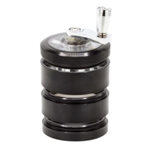 Grinder Amsterdam 4 partes con tapa transparente y manivela