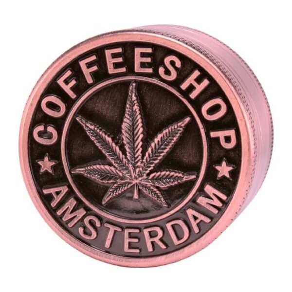 Grinder de metal color bronce Cofeeshop Amsterdam