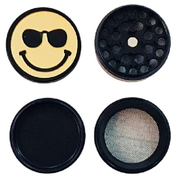 grinder partes smiley negro dorado