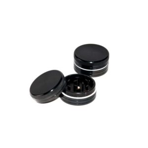 Grinder negro de metal de 2 partes