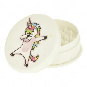 Grinder de 3 parte diseño de Unicornio Blanco