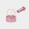PIPA DE CRISTAL Y ALUMINIO CON PIEZA CENTRAL - ROSA