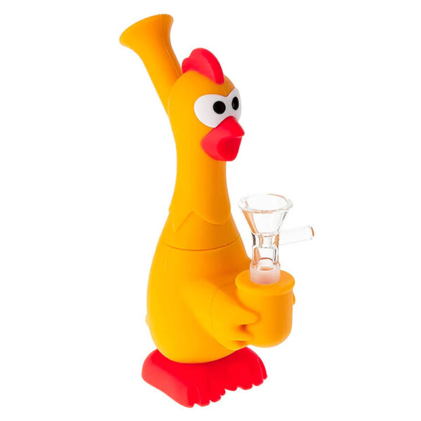 POLLO-1.jpg Bong Silicona Pollo Naranja 18cm