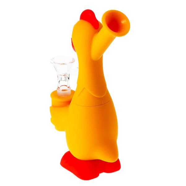 POLLO1-1.jpg Bong Silicona Pollo Naranja 18cm