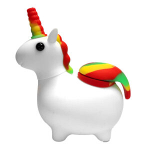 Unicornio Blanco Pipa Silicona 12cm