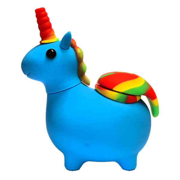 UNI-1.jpg Unicornio Azul Pipa Silicona 12cm