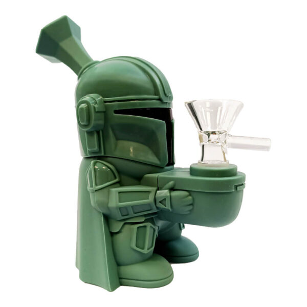 bong-starword1.jpg Bong de Silicona Space Hero Gris con Piezas Desmontables 15cm