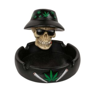CENICERO DE RESINA CALAVERA CON CANUTO