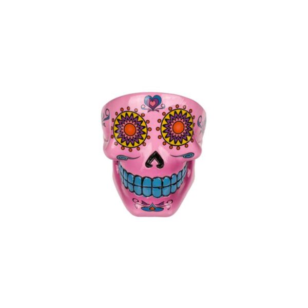 cenicero-de-resina-calavera-mexicana-rosa-1.jpg CENICERO DE CALAVERA MEXICANA VARIOS COLORES