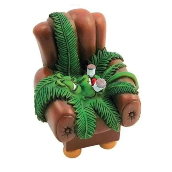 cenicero sillón hoja cannabis dos