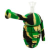 granada.jpg Bong de Silicona Granada Verde Camuflaje con Piezas Desmontables 16cm
