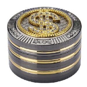 GRINDER BLING BLING COLOR NEGRO & ORO DOLAR