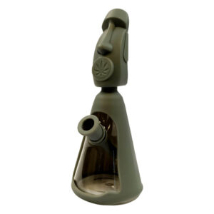 Bong de Silicona Moai Cabeza de la Isla de Pascua con Piezas Desmontables 20cm