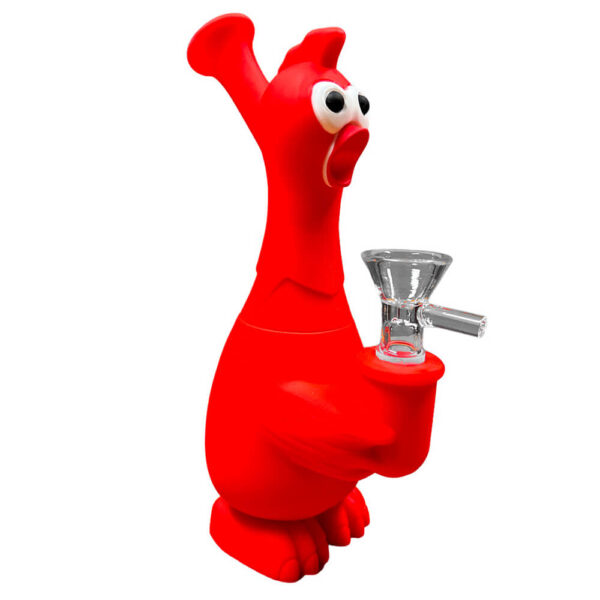 pollo.jpg Bong Silicona Pollo Rojo 18cm